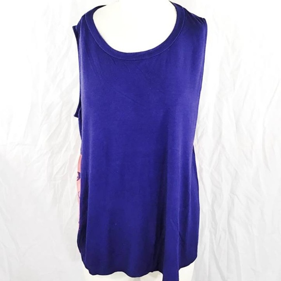 SO CUTE 3X Blue/Orange Top , EUC - Picture 1 of 3